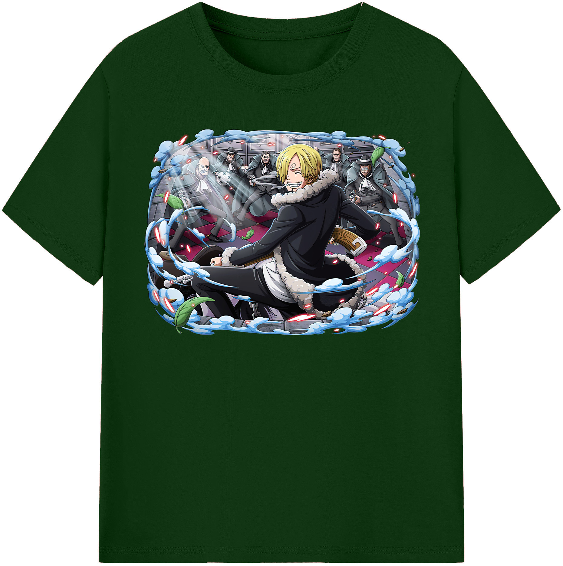 ワンピース サンジ ONE PIECE Sanji 綿100％半袖Tシャツ（フロントプリント）